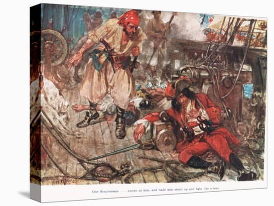 One Stephenson...Bade Him Stand Up and Fight Like a Man, Illustration from-A.D. McClintock-Premier Image Canvas