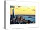 One World Trade Center (1WTC) at Sunset, Hudson River and Statue of Liberty View, Manhattan, NYC-Philippe Hugonnard-Stretched Canvas