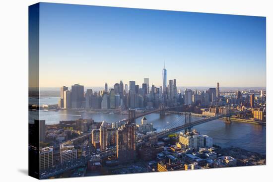 One World Trade Center, Manhattan and Brooklyn Bridges, Manhattan, New York City, New York, USA-Jon Arnold-Premier Image Canvas