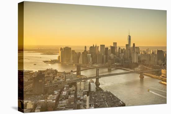 One World Trade Center, Manhattan and Brooklyn Bridges, Manhattan, New York City, New York, USA-Jon Arnold-Premier Image Canvas