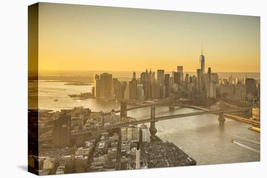 One World Trade Center, Manhattan and Brooklyn Bridges, Manhattan, New York City, New York, USA-Jon Arnold-Premier Image Canvas