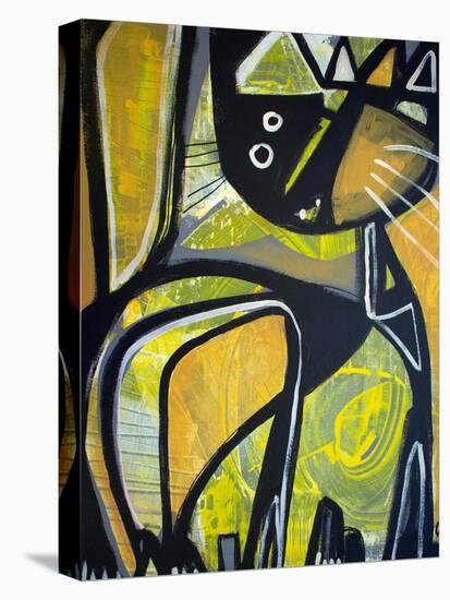 One Yellow Cat-Gabriela Avila-Stretched Canvas