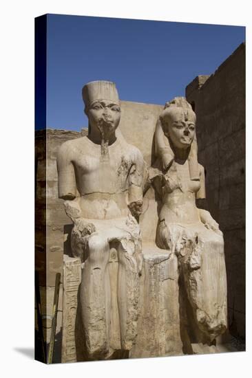 Only known Statue of King Tutankhamun on Left and Wife Queen Ankesenamun-Richard Maschmeyer-Premier Image Canvas