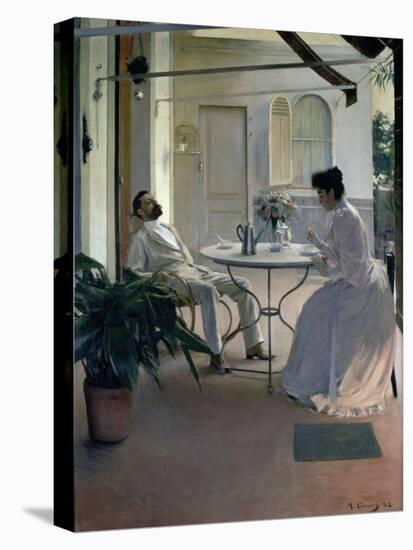 Open Air Interior, Barcelona, 1892-Ramon Casas i Carbo-Premier Image Canvas