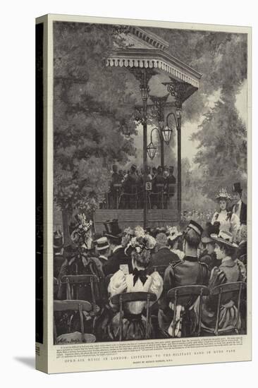 Open-Air Music in London, Listening to the Military Band in Hyde Park-Arthur Hopkins-Premier Image Canvas