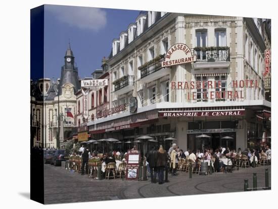 Open Air Pavement Brasserie Restaurant, Trouville, Calvados, Normandy, France-David Hughes-Premier Image Canvas