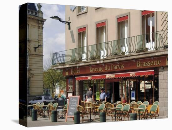 Open Air Pavement Cafe, Hotel and Brasserie, Coutances, Manche, Normandy, France-David Hughes-Premier Image Canvas