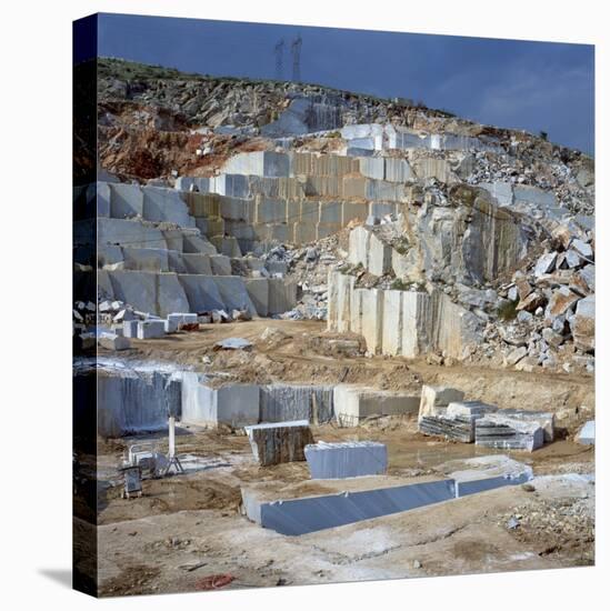 Open Cast Marble Mine, Greece, Europe-Tony Gervis-Premier Image Canvas