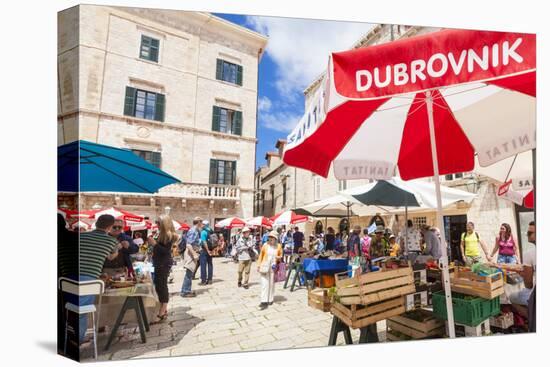 Open market in Gundulic Square, Dubrovnik Old Town, Dubrovnik, Dalmatian Coast, Croatia, Europe-Neale Clark-Premier Image Canvas