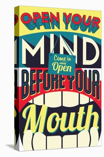 Open Your Mind-Vintage Vector Studio-Stretched Canvas
