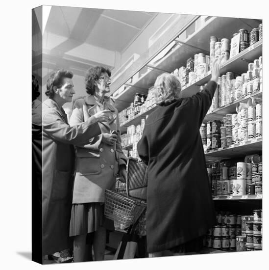 Opening of Broughs Supermarket, Thurnscoe, South Yorkshire, 1963-Michael Walters-Stretched Canvas