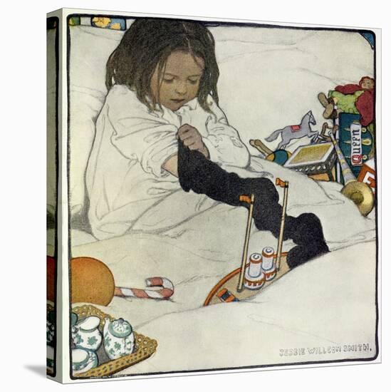 Opening the Christmas Stocking, 1902-Jessie Willcox-Smith-Premier Image Canvas