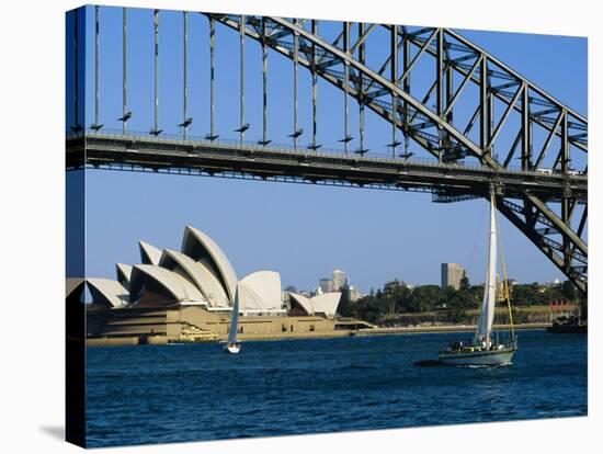 Opera House and Harbour Bridge, Sydney, Australia-Fraser Hall-Premier Image Canvas