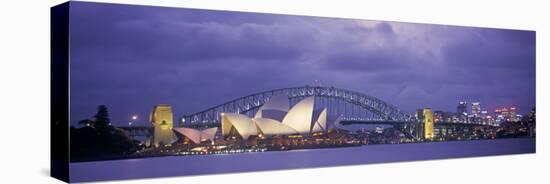 Opera House and Harbour Bridge, Sydney, New South Wales, Australia-Peter Adams-Premier Image Canvas