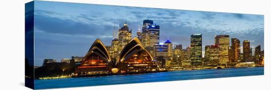 Opera House Lit Up at Dusk, Sydney Opera House, Sydney Harbor, New South Wales, Australia-null-Premier Image Canvas