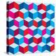 Optical Illusion Background In Red White And Blue With Seamless Pattern-nicemonkey-Stretched Canvas