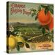 Orange Blossom Brand - Redlands, California - Citrus Crate Label-Lantern Press-Stretched Canvas