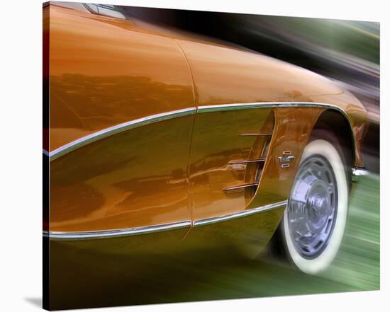 Orange Corvette-Richard James-Stretched Canvas