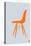 Orange Eames Chair-NaxArt-Stretched Canvas