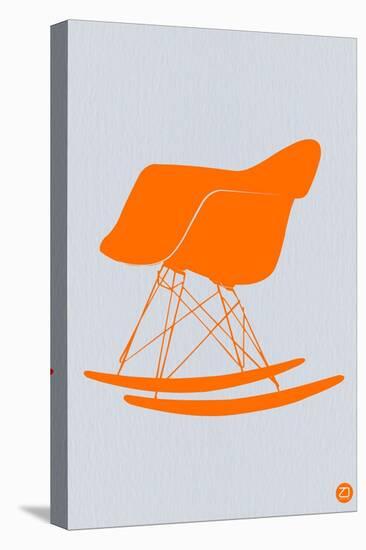 Orange Eames Rocking Chair-NaxArt-Stretched Canvas