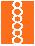 Orange Figure 8 Design-Avalisa-Stretched Canvas