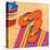 Orange Flip Flops-Paul Brent-Stretched Canvas