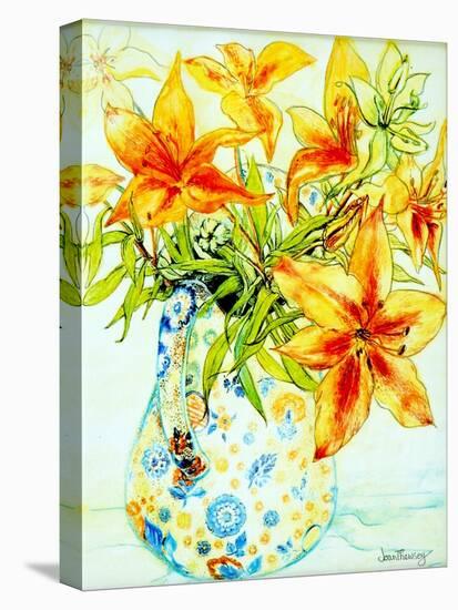 Orange Lilies in a Japanese Vase, 2000-Joan Thewsey-Premier Image Canvas