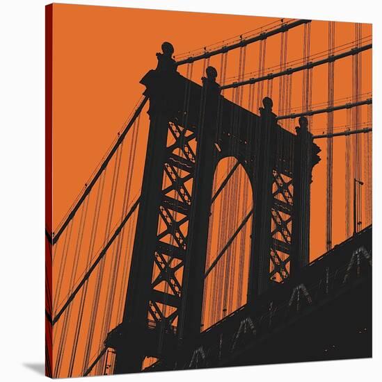 Orange Manhattan-Erin Clark-Stretched Canvas