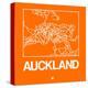 Orange Map of Auckland-NaxArt-Stretched Canvas