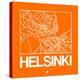 Orange Map of Helsinki-NaxArt-Stretched Canvas