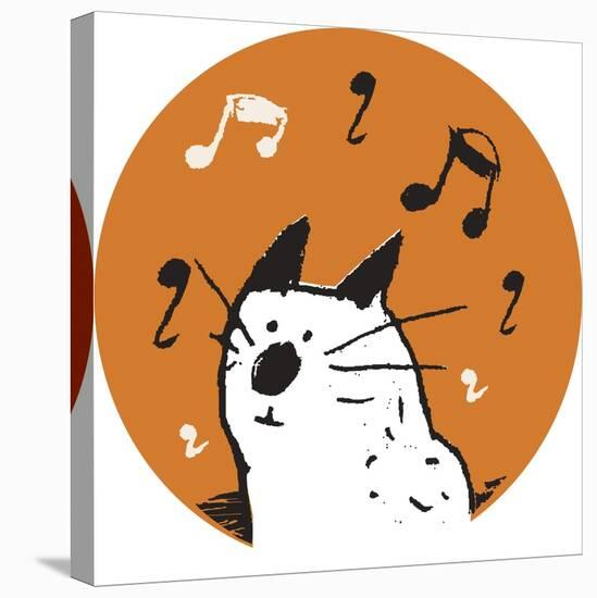 Orange Music Cat-Carla Martell-Premier Image Canvas