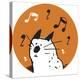 Orange Music Cat-Carla Martell-Premier Image Canvas
