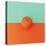 Orange on Bright Background. Minimalism Fashion-Evgeniya Porechenskaya-Stretched Canvas