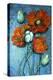 Orange Poppies on Blue-Cherie Roe Dirksen-Premier Image Canvas