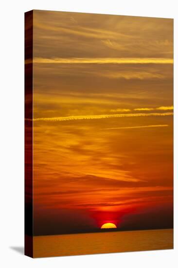 Orange Sunrise on the Water of the Bay on Tilghman Island, Maryland-Karine Aigner-Premier Image Canvas