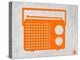 Orange Transistor Radio-NaxArt-Stretched Canvas