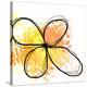 Orange Yellow Abstract Flower-Irena Orlov-Stretched Canvas