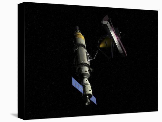 Orbital Maintenance Platform Rendezvous with the James Webb Space Telescope-Stocktrek Images-Stretched Canvas