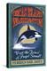 Orcas Island, WA - Orca Whale Vintage Sign-Lantern Press-Stretched Canvas