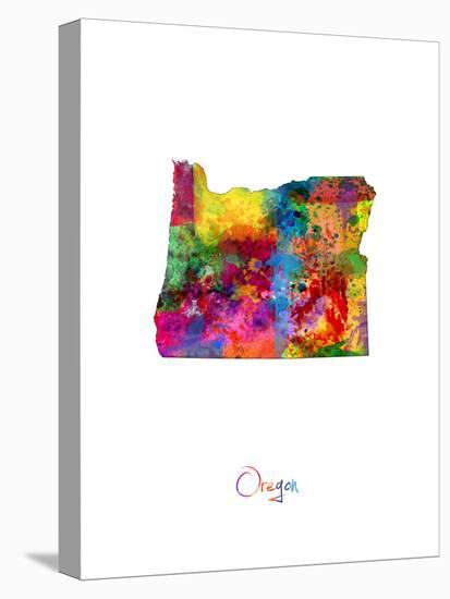 Oregon Map-Michael Tompsett-Stretched Canvas