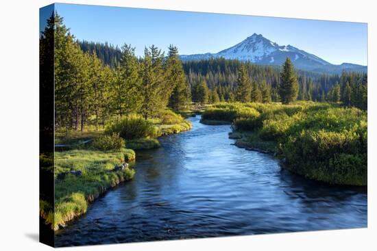 Oregon. Mt. Bachelor and Deschutes River-Jaynes Gallery-Premier Image Canvas