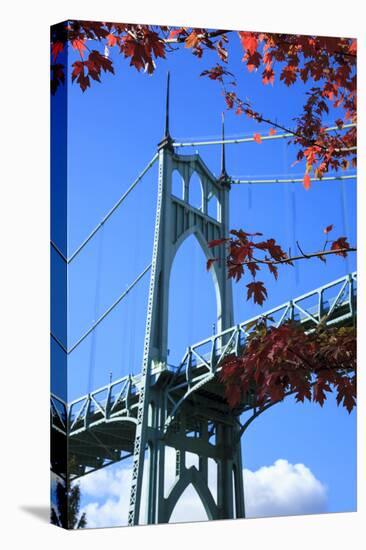 Oregon, Portland, Cathedral Park, St. John's Bridge-Rick A^ Brown-Premier Image Canvas