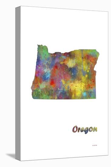 Oregon State Map 1-Marlene Watson-Premier Image Canvas