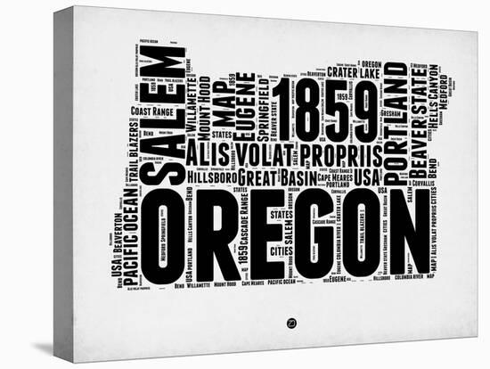 Oregon Word Cloud 1-NaxArt-Stretched Canvas