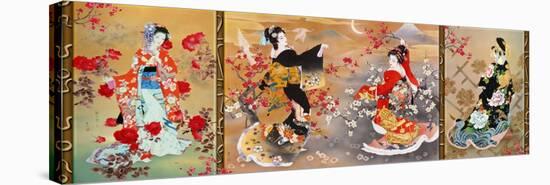 Oriental Triptych-Haruyo Morita-Stretched Canvas