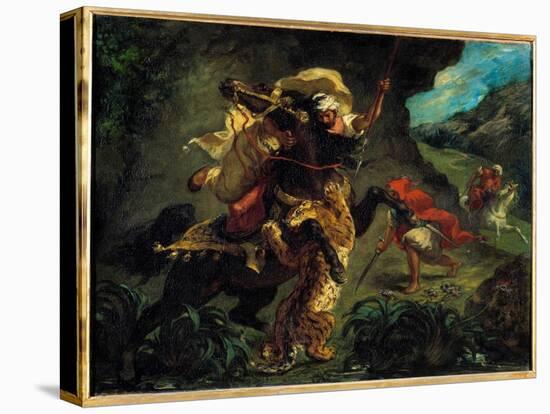 Orientalism: “” the Tiger Hunt”” Painting by Eugene Delacroix (1798-1863) 1854 Sun. 0,73X0,92 M Par-Ferdinand Victor Eugene Delacroix-Premier Image Canvas