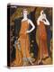 Orientally Inspired Gowns by Worth in Lacquer Reds-Georges Barbier-Premier Image Canvas