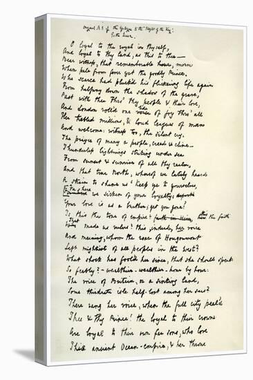 Original Manuscript of the Epilogue to the Idylls of the King, C1872-Alfred Lord Tennyson-Premier Image Canvas