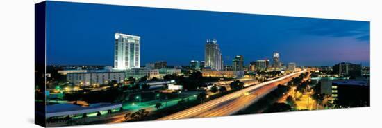 Orlando and Interstate 4 at Night-null-Stretched Canvas