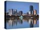 Orlando Skyline Across Lake Eola, Florida, USA-Walter Bibikow-Premier Image Canvas